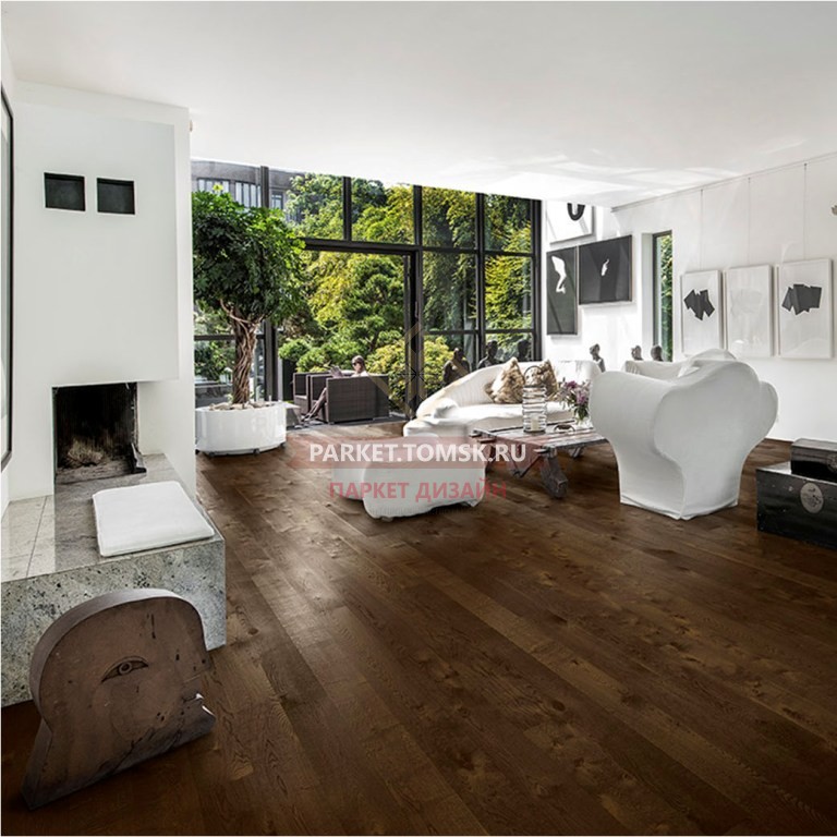 Паркетная доска Karelia Oak Story Light Smoked Docklands Brown Pf188